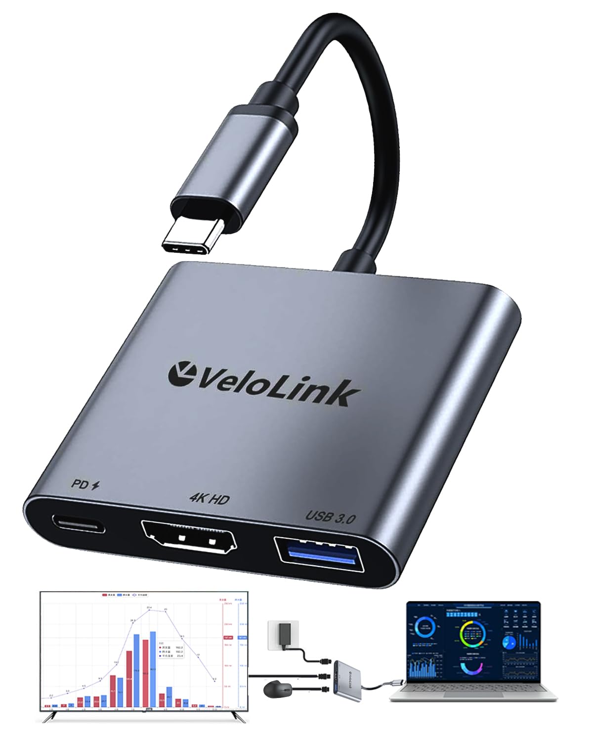 Amazon.com: USB c to Hdmi Adapter 4k120Hz,Usbc HDMI with PD